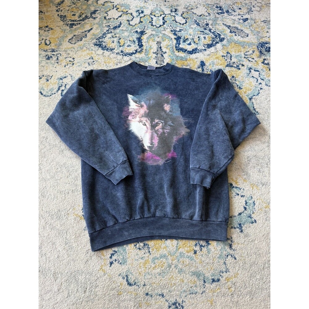 Vintage Wolf Crewneck (Harlequin)